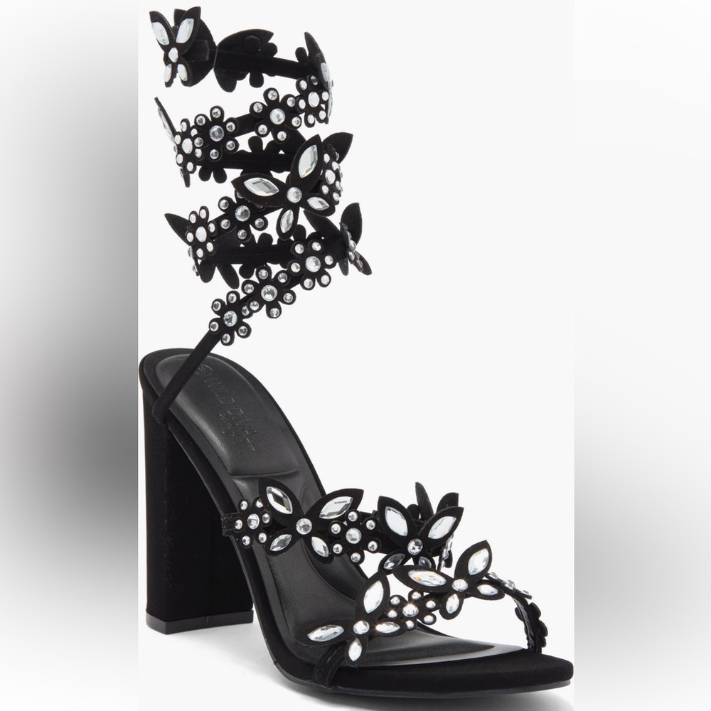 Ankle Wrap Embellished Sandals SZ-9 NIB - Picture 2 of 7